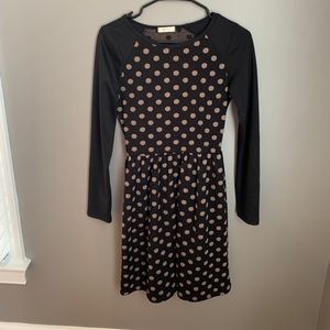 Everly black polka dot dress